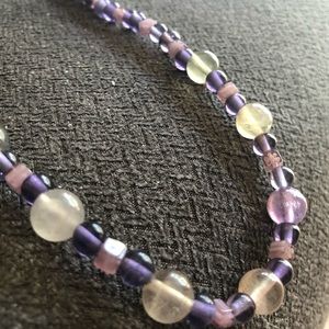 Handmade glass bead necklace